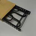 MUDEELA Pots and Pans Organizer Rack under Cabinet 14.55in Height, 8-Tiers Adjustable Pot Rack with 3 DIY Methods, Pot Lid Organizer inside Cabinet for Kitchen Pantry Organization and Storage (LightDuty-15"H-Black)