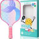 Kids Pickleball Paddle - Little Mermaid/Astronaut Galaxy Pickleball Paddle, Lightweight Honeycomb Core, Pickleball Gifts for Children 12 and Under