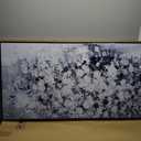 Wall Art Plant Wall Modern Paintings Dark Blue White Floral Canvas Wall Art For Living Room Hand Painted Framed Artwork Poster Botanical Picture Wall Decor For Office Hotel Home Decor 24x48 Inch