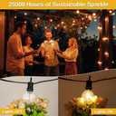 ZJOJO 100FT Solar Lights Outdoor Wateroproof, Solar String Lights with with Remote USB Port 32 LED Shatterproof,Dimmable Outdoor Lights Long Last for Garden,Patio, Backyard, Camping Christmas Light