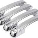 4 x 4pcs Exterior Door Handle Cover Car Door Handle Protector for Toyota 4Runner 2010-2019 Car Door Handle Protector without Keypad ABS Chrome Silver Tone
