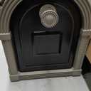 Brunswick Large, Steel, Post Mount Mailbox, Black with Brushed Nickel