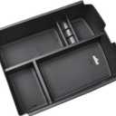 EDBETOS Center Console Organizer Tray Compatible with Atlas Accessories 2018 2019 2020 2021 2022 2023 Secondary Armrest Storage Glove Box Divider ABS Black Materials (Black Trim)