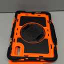 SEYMAC stock Tablet Case for Lenovo Idea Tab 11'' / M11 (TB336FU/TB330FU) 11 inch Drop-Proof Protection Cover with 360 Rotate Stand & Strap [Pen Holder] & Screen Protector 2025/2024, Orange+Black