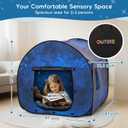 OUTREE Sensory Tent 47 * 47 * 47 in, Starry Night Print, Sensory Tent for Kids with Autism, pop up Play Room