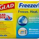 Glad GladWare FreezerWare Food Storage Containers with Lids, Large Rectangle BPA Free Plastic for Freezing Soups Meals and Batch Cooking, Crack Resistant, Microwave Dishwasher Safe, 64 Oz, 2 Count