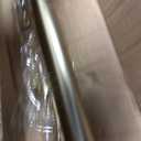 Heavy Duty Curtain Rods, 1 1/8 Inch Diameter Single Curtain Rod 36-72Inch(3-6ft) Extendable Length with End Caps Adjustable Modern Brackets-Warm Gold