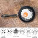 4.92 Inch Non Stick Omelette Mini Frying Pan for One Egg, Easy Clean Round Small Pan with Ergonomic Handle, Stainless Steel Heat Resista-nt Non Stick Pot for Single Eggs Pancakes