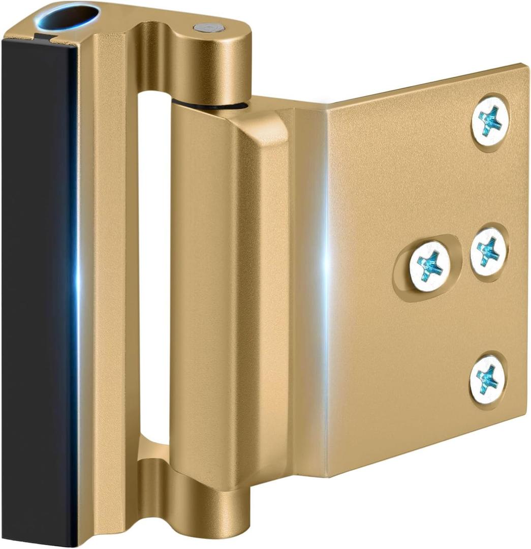 Child Proof Door Locks High Home Security Door Lock Reinforcement Night Kids Safety with 3" Stop Withstand 800 lbs for Inward Swinging Front Door Metal Flip Deadbolt Latch Defend Home