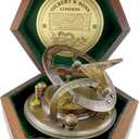 Anniversary Brass Sundial Compass Gift for Him or Her Keepsake for Husband, Wife or Couple 50th 40th 25th 20th 1st Year Wedding or Love Celebration Engraved or Embossed Romantic Quote Compass