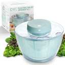 COOK WITH COLOR Electric Salad Spinner, Round 4.5L Capacity  Fast Drying & Easy Spin for Fresh Greens, Green