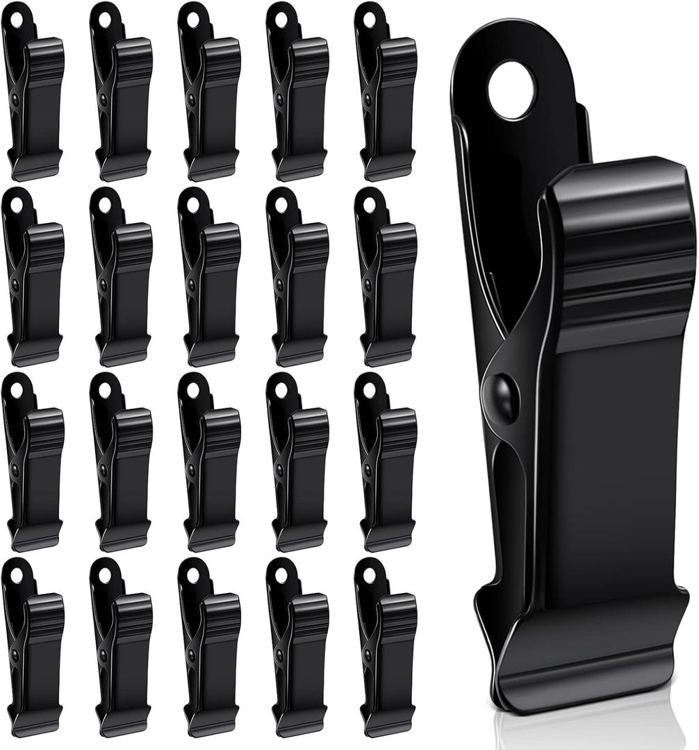 20 Pcs Metal Mini Clamps Mini Spring Clamp Crocodile Alligator Clips 1/2 Inch Wide for Work, Smooth Jaw, 5/16 Inch Capacity (Black)