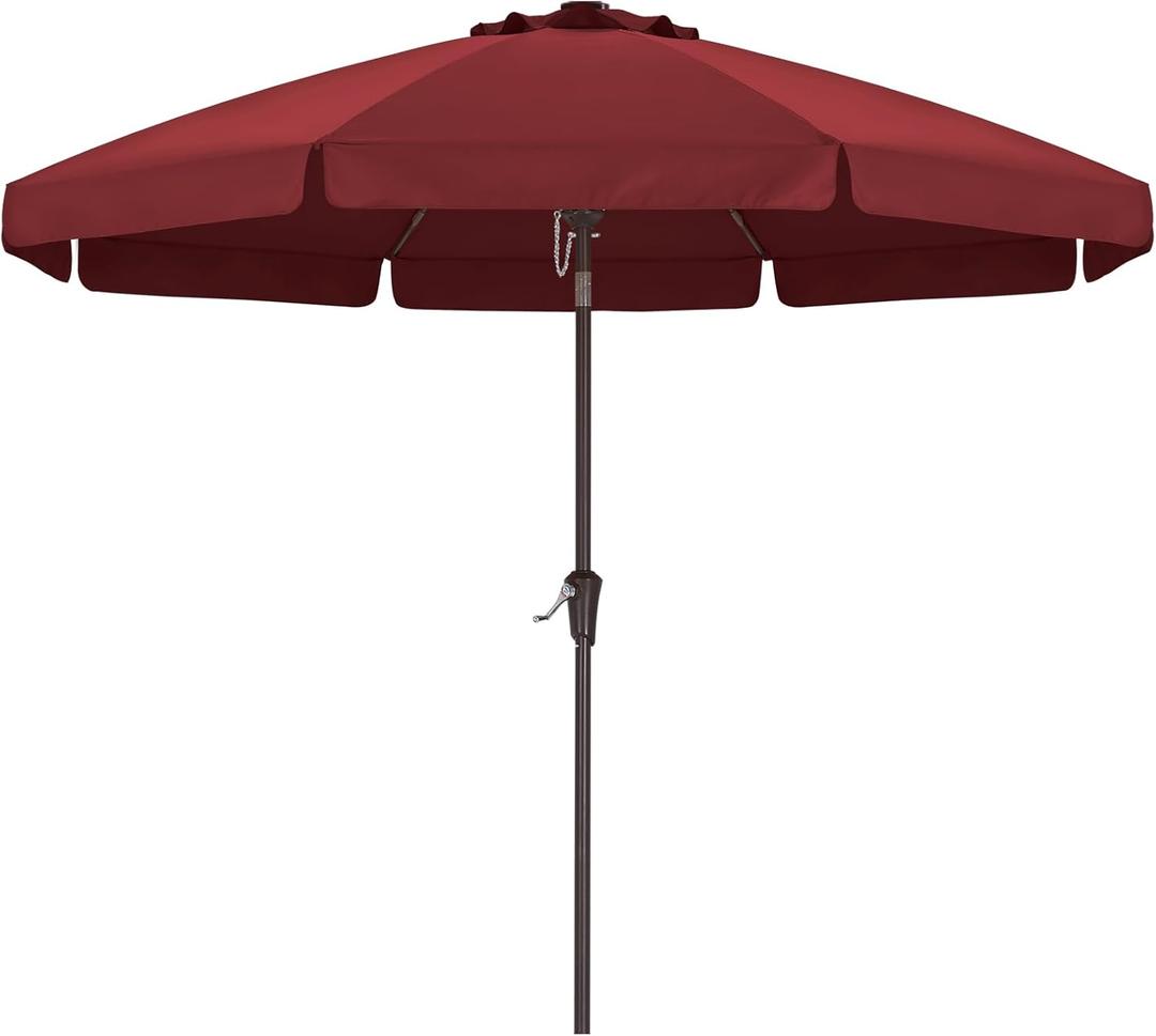 ABCCANOPY Patio Umbrella 11ft, Outdoor Table Umbrella with Push Button Tilt and Crank, 8 Ribs Umbrella for Patio Pool Garden Deck (Burgundy)