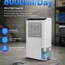 Dehumidifiers for Home & Basement, 2500 Sq.Ft Small Dehumidifier with Aroma Tray, 5ft Drain Hose, 74oz Water Tank, Timer & Sleep Mode, Portable Dehumidifier for Bathroom, Bedroom, RV, Closet