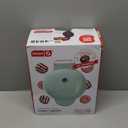 Dash Express Mini Donut Maker - Homemade Dessert Maker - Features Double-Sided, Non-Stick Surface & Space-Saving Design - Makes 7 - Aqua