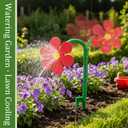 Crazy Daisy Sprinkler - 360° Rotating Dancing Crazy Daisy Water Sprinkler for Lawn Garden, Funny Sunflower Water Sprinklers for Dogs, Also a Flower Sprinkler and Flower Sprinkler for Dogs (Red)