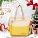 Lunch Box Lunch Bag Women, Leakproof Insulated Lunch Cooler Bag for Women, Large Lunch Tote Bags Adults(Yellow,16.2L)