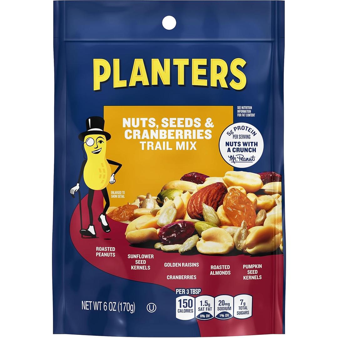 Planters Nuts & Cranberries (6oz Bags, Pack of 12)
