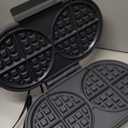 Bakers Friend Double Belgian Waffle Maker Thick, 2 X 6 Round Waffle Maker, Belgium Waffle Iron, Waflera Electrica with Non-stick Plates, 1200W, Perfect for Kids & Family Breakfast, Graphite