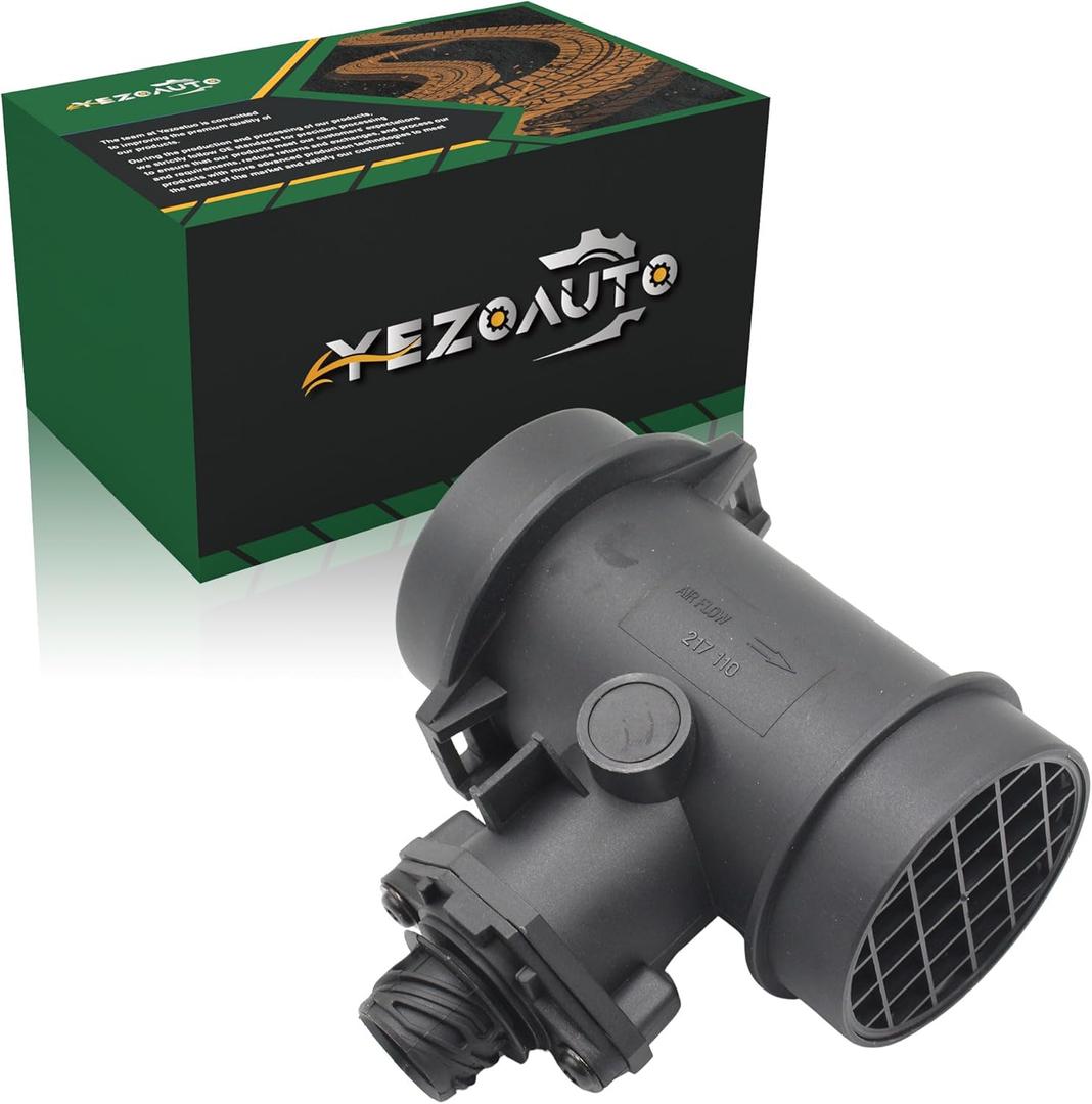 Mass Air Flow Sensor for BMW 318i Z3 E36 96-98 / 318is E36 96-97 / 318ti E36 96-99 / 750iL E38 95-01 / 850Ci E31 95-97 Replaces OE# 0280217110 13621736224 74-10040