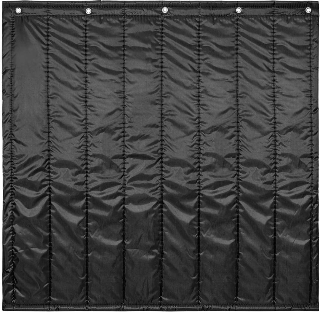 Sound Absorbing Blanket, 48"H x 48"W Sound Dampening Curtain, Reduce Noise and Blackout, Sound Absorption Sheet, Recording Studio Acoustical Treatments, 0.24" Thickness, Black