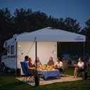 12X12 Pop Up Canopy Tent,Easy Up Canopy,Removable Pockets Sidewall for Extra Storage,Heavy Duty One Person Set Up Event Tent,White