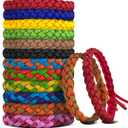 Mosquito Repellent Bracelets, DEET-Free, Individually Wrapped PU Leather Insect & Bug Repellent Wrist Bands (Pack of 24)