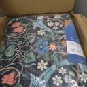 GarveeHome 8x10 Area Rugs, Washable Rugs for Living Room Non Slip Stain Resistant Ultra Soft Floral Rug, Boho Carpet Floor Mat for Bedroom Dining Room Nursery Playroom Office, Black