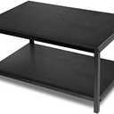 Amazon.com: YSSOA 31x20x16 inch Home Table with Storage Shelf for Living Room and Office, Easy Assembly, Black, 2-Tier : Home & Kitchen