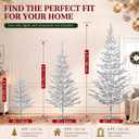 6ft Silver Christmas Tree, Retro Aluminum Christmas Tree, Tinsel Trees