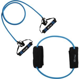 Capelli Sport Resistance Band Set, Medium Exercise Band Tube, Handles, Lateral Ankle Stretch Band, Blue - Kit