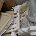 Mallify Foldable High Chairs for Babies and Toddlers, 3-in-1 Convertible Baby High Chair with Removable Soft Cushion and Tray, Adjustable Height & Recline, Lockable Wheels, Cream