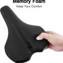 FIFTY-FIFTY Mountain Bike Saddle, Comfortable Memory Foam Bicycle Seat, Soft Waterproof Bicycle Seat for Men and Women, Compatible with MTB, Road Bike, E-MTB