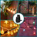 Outdoor String Lights Clips, Weatherproof Cable Hanger Hooks for Hanging Fairy Lights, Holiday Decor - Black, 50 Pack