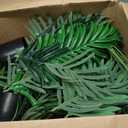 4ft 2pcs Large Artificial Plants Fake Palm Tree Tropical Palm Leaves Faux Palm Plants Tall Tree Indoor Real Touch Plastic Monstera Leaves for Home Garden Outdoor Office Decor (4ft/125cm-2pcs)