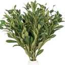 HomeKaren Olive Stems 6 Pcs 18 inch Artificial Olives Green Leaves Picks, Spring Branches Decor for Vase, Greenery Vase Filler Home Decoration Indoor