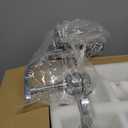 3-Light Crystal Vanity Light, Modern Chrome Bathroom Wall Sconce with K9 Crystal Shades, 23.62" Long Over Mirror Lighting for Vanity, Makeup, Hallway, Elegant & Durable