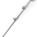 36" Chain Link gate Latch for Double Gate, Heavy Duty Pull Style Latch for 1-3/8" Frame, Galvanized Steel Gate Ground Bolt for Secure Fencing