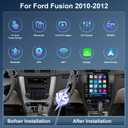 4+64G 9.7" Car Stereo Radio for Ford Fusion 2010-2011-2012 Android 14 Double Din Touch Screen Wireless CarPlay Android Auto Mirror Link GPS Navigation Head Unit Bluetooth WiFi SWC AHD Backup Camera