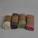 Momcozy Muslin Swaddle Blankets, 4 Pack Ultra Soft Neutral Matching Baby Swaddle Blanket, Breathable Skin Friendly, Large 47 x 47 Inch Swaddling Receiving Blanket for Boy Girl, Light Green