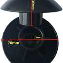 Blas Boat Cover Support Mushroom Cap 70mm/2.75 Inches, Anti-Burst Front or End Cap for Camping and Backpack Tent, Puncture Proof for Tarp (4 Packs, Black)
