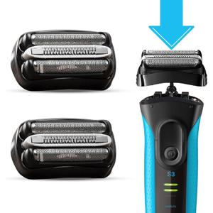 2Pack 32B S3 Electric Replacement Shaver Head for Braun Series 3 Shaving Razors, Compatible with S3 3040s 3080s-4 370cc 3070cc 3000s 3010, 3090cc Etc.