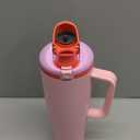 Owala FreeSip Tumbler Insulated Stainless Steel Water Bottle with Built-in Straw and Side Handle, For Travel, Work, School, and Sports, 40oz, BPA Free, Leak Proof, Angel Food Cake