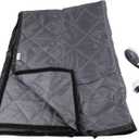 Oxford Cloth Antifreeze Thermal Insulation Window Curtain Set with Three-Layer Heat Retention Design for Winter Energy Saving in Home, Includes Self-Adhesive Fasteners and Push Pins(39in x 63in)