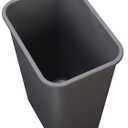 Amazon Basics Lightweight Rectangular Commercial Office Wastebasket, 10 Gallons, Grey
