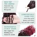 Burgundy Crochet Braids 12 Inch 7 Packs Goddess Box Braids Crochet Hair Omber Red Boho Crochet Braids with Curly Ends Synthetic Bohemian Braiding Hair Extensions (1B/Bug)