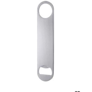 OGGI Bar Blade Bottle Opener Stainless Steel, Bartender Bottle Opener, Solid Bottle Cap Opener, Heavy Duty Beer Opener, 7" / 18cm