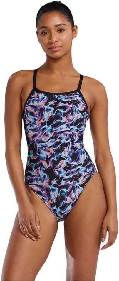 TYR Women's Durafast Elite Diamondfit Swimsuit (28, Multi/Energia)