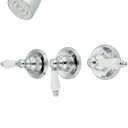 Kingston Brass KB231PL Tub and Shower Faucet with 3-Porcelain Lever Handle, Polished Chrome,5-Inch Spout Reach