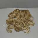 SARLA Invisible Wire Hair Extensions with 3 Clips Long Synthetic Wavy Curly Hairpiece Adjustable Transparent Headband for Women 22 Inch Dirty Blonde Highlights